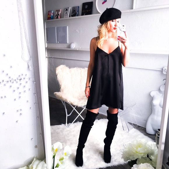 Nasty Gal Dresses & Skirts - NWOT Nasty Gal Black silk slip dress